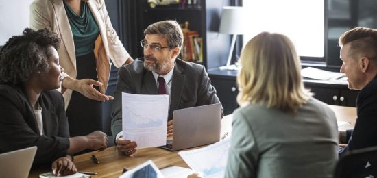 Group of professionals in meeting